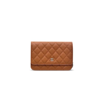 CHANEL CLASSIC CAVIAR WOC WALLET ON CHAIN A33814 (19*12*4cm)